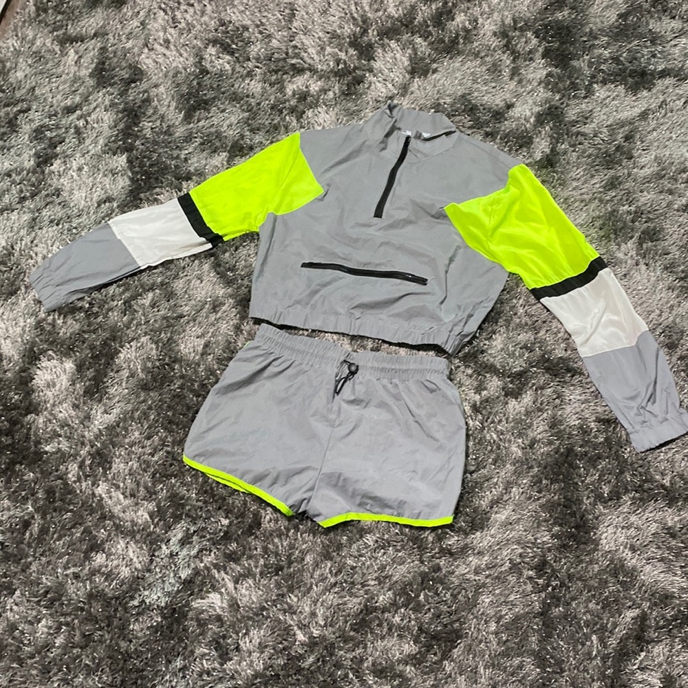 Revamped Track set size large Jacket and shorts